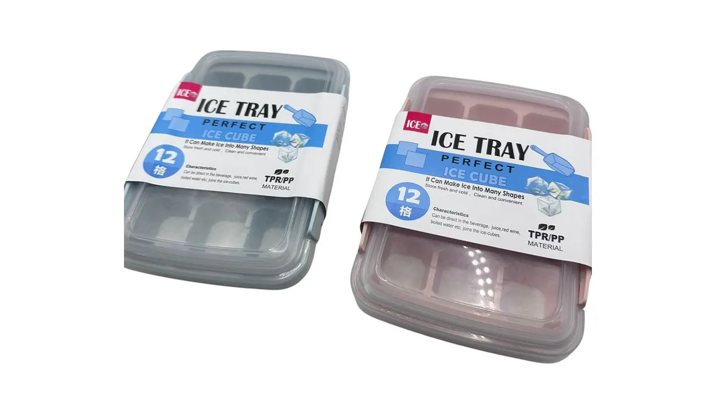 Molde Hielo Plástico 13 Espacios con Tapa Hermética Práctico 4