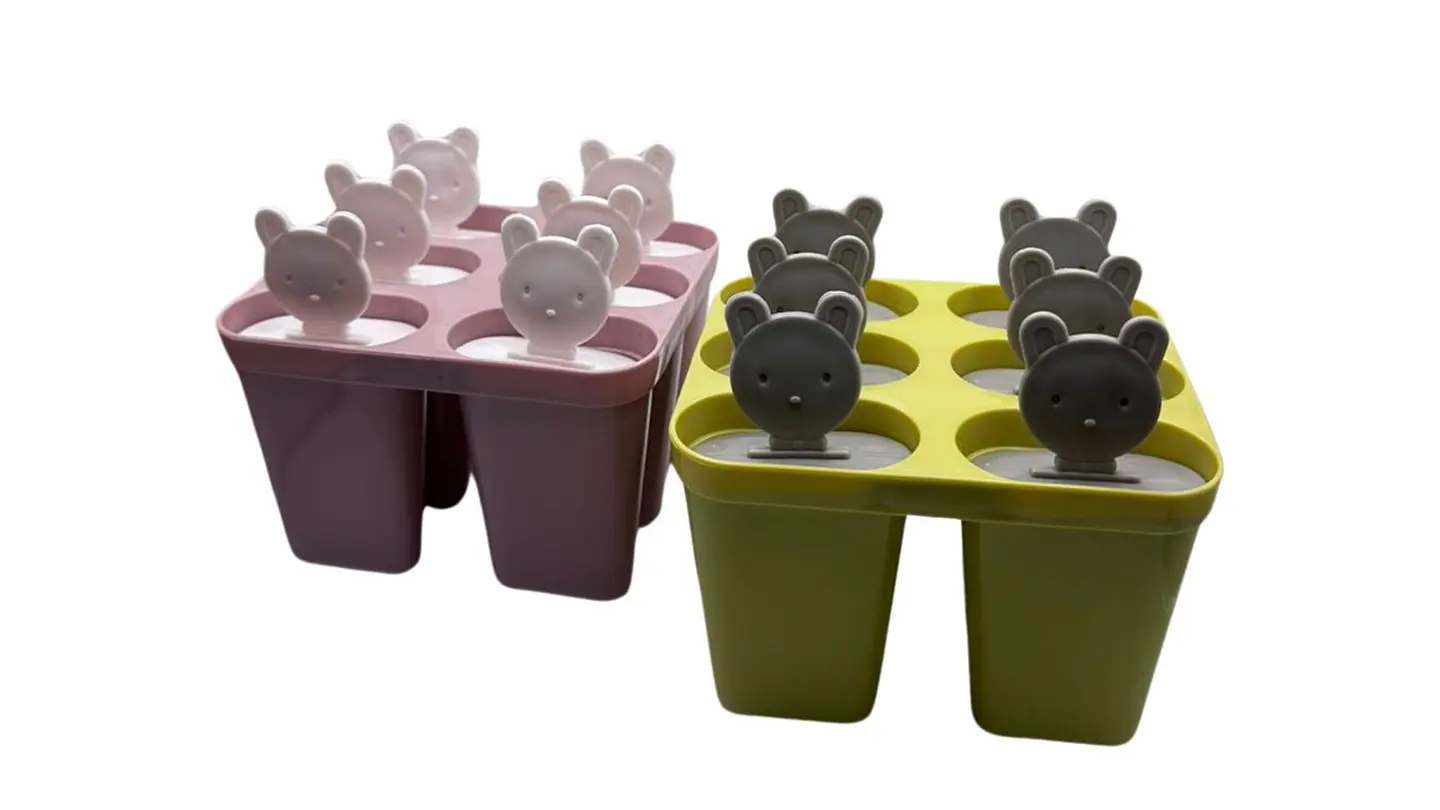 Molde Helado x6 con Tapa de Osito Diseño Divertido Infantil 1