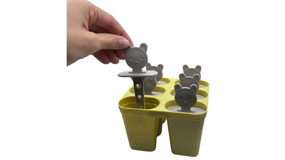 Molde Helado x6 con Tapa de Osito Diseño Divertido Infantil 2