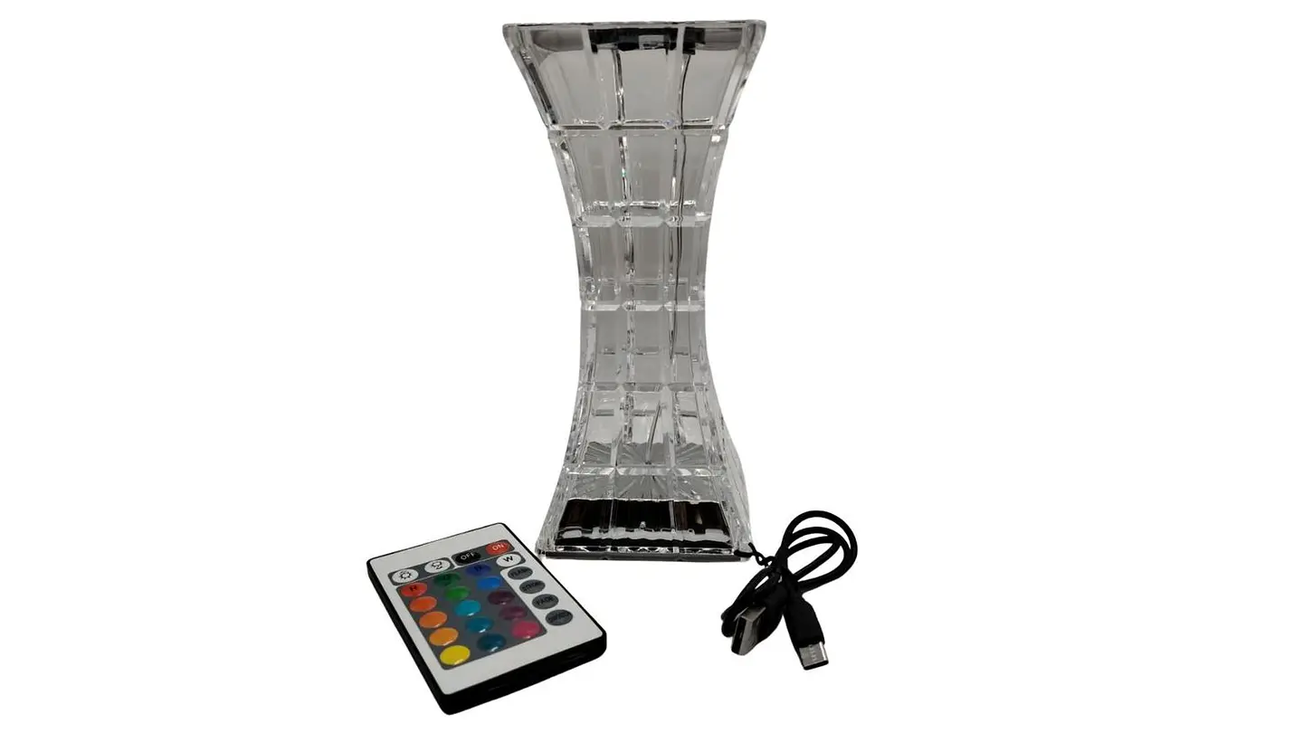 Lámpara LED Decorativa Tipo Cristal RGB Luz Ambiental Moderna 1