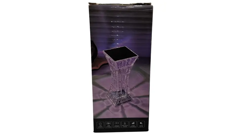 Lámpara LED Decorativa Tipo Cristal RGB Luz Ambiental Moderna 3