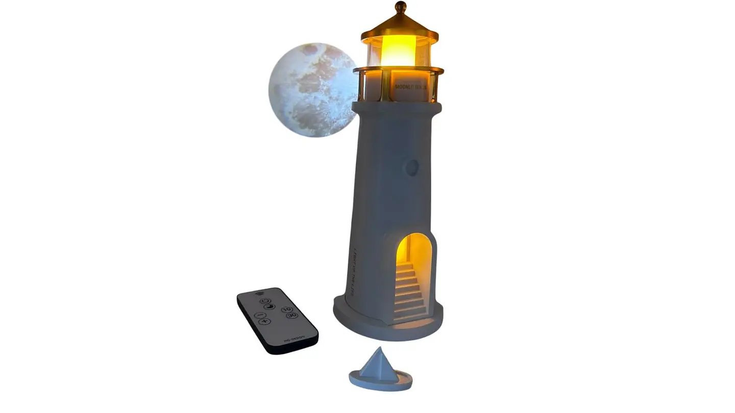 Lámpara Faro Proyector Luna Parlante LED Recargable USB 1