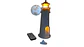 Lámpara Faro Proyector Luna Parlante LED Recargable USB - Miniatura 1
