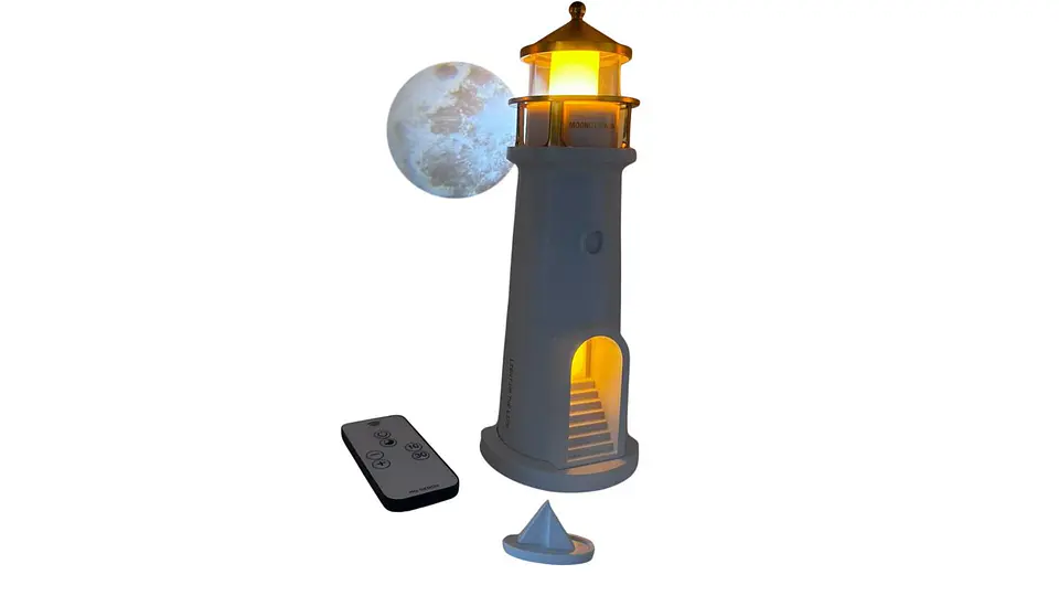 Lámpara Faro Proyector Luna Parlante LED Recargable USB 1