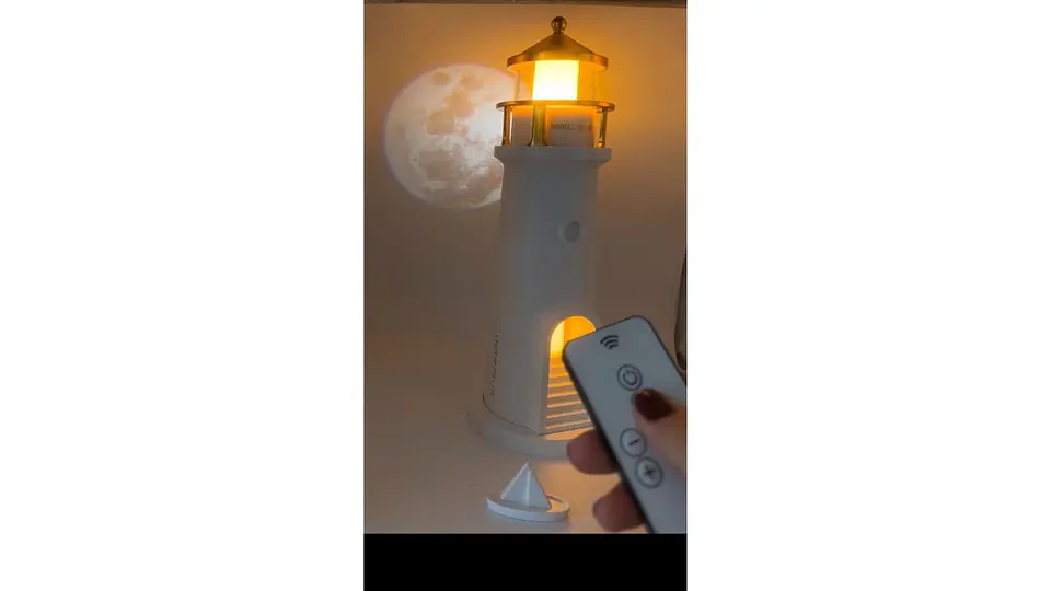 Lámpara Faro Proyector Luna Parlante LED Recargable USB 3