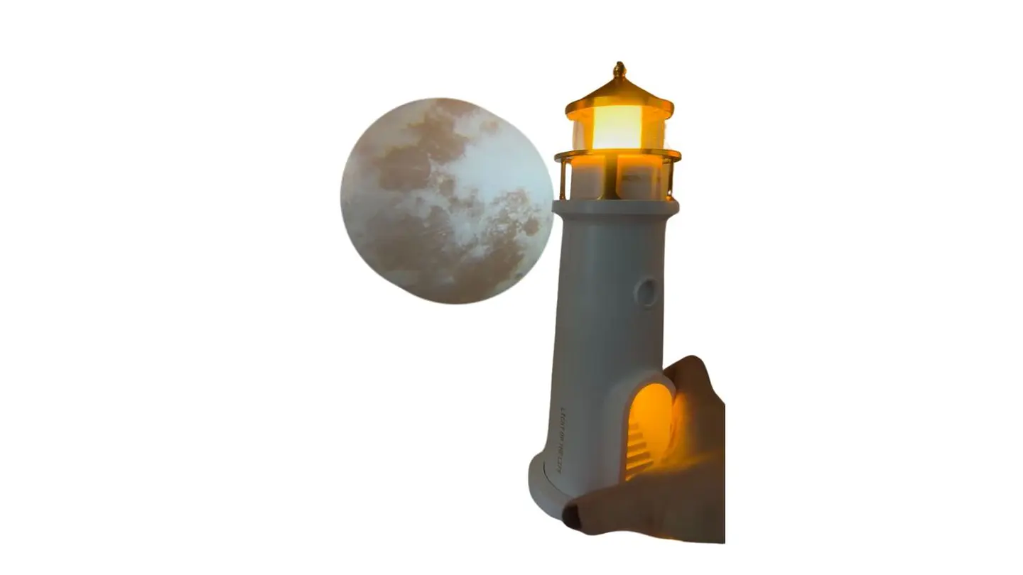 Lámpara Faro Proyector Luna Parlante LED Recargable USB 4