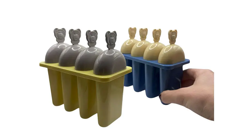 Set Moldes Helado Infantil X4 Diseño Osito En Plástico 2