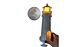 Lámpara Faro Proyector Luna Parlante LED Recargable USB - Miniatura 6