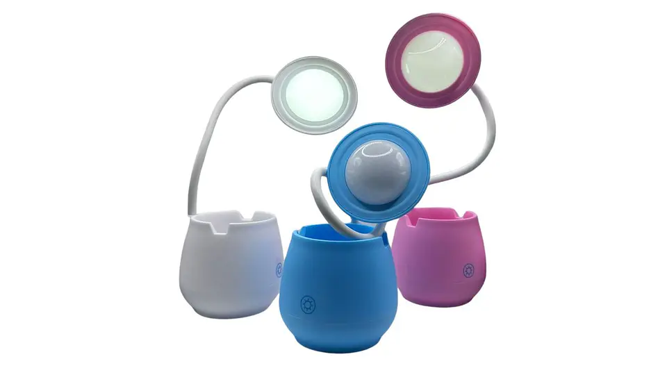 Lámpara LED USB Flexible Con Portalápices Escritorio 3