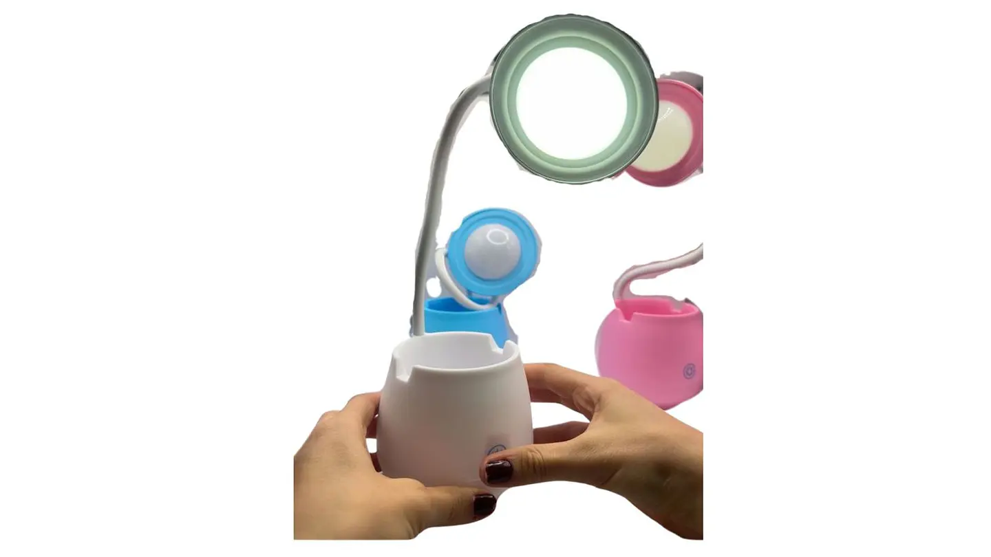 Lámpara LED USB Flexible Con Portalápices Escritorio 4