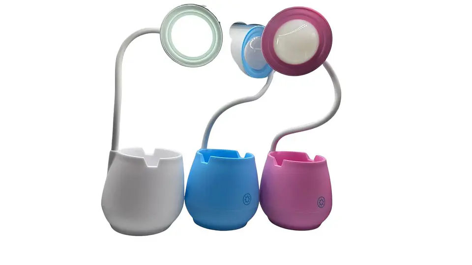 Lámpara LED USB Flexible Con Portalápices Escritorio 6