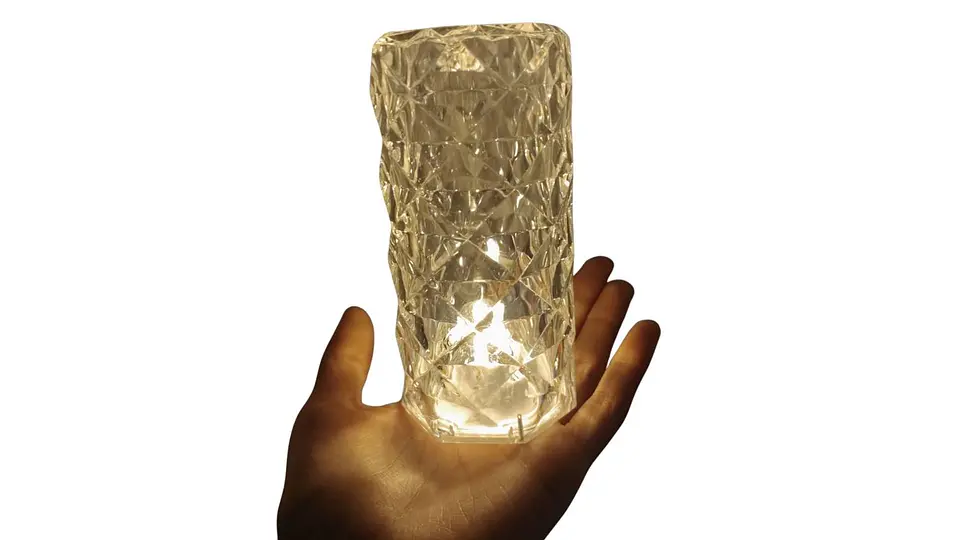 Lámpara TIPO Cristal LED Premium LU126 Decorativa Inalámbrica Luz Cálida Elegante 2