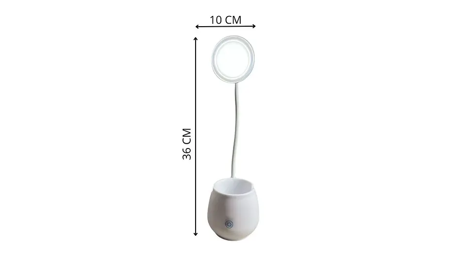 Lámpara LED USB Flexible Con Portalápices Escritorio 7