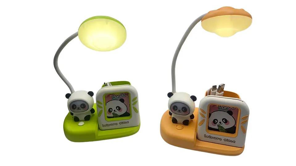 Lámpara Panda USB Con Portarretrato Y Portalápices LED 1