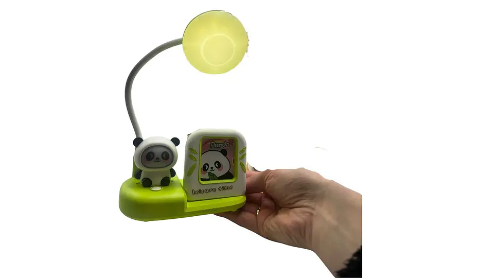 Lámpara Panda USB Con Portarretrato Y Portalápices LED 5