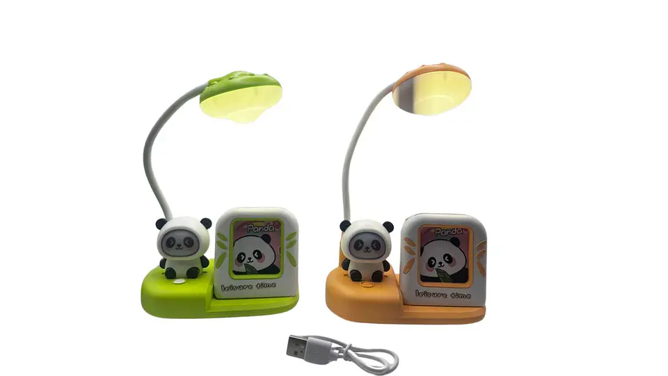 Lámpara Panda USB Con Portarretrato Y Portalápices LED 6