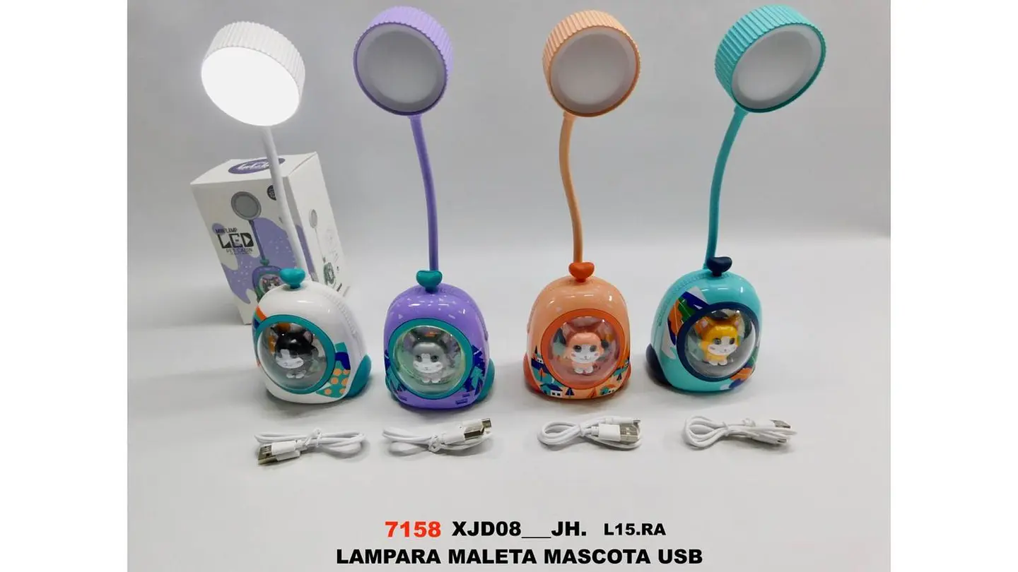 Lámpara Mascota USB Ajustable LED Infantil Recargable 7