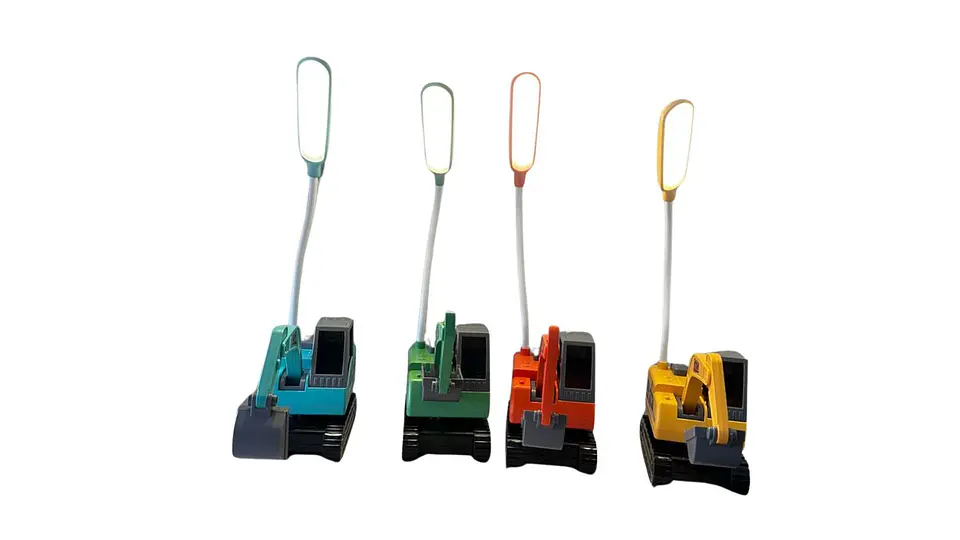 Lámpara LED Retroexcavadora USB Ajustable Infantil 1