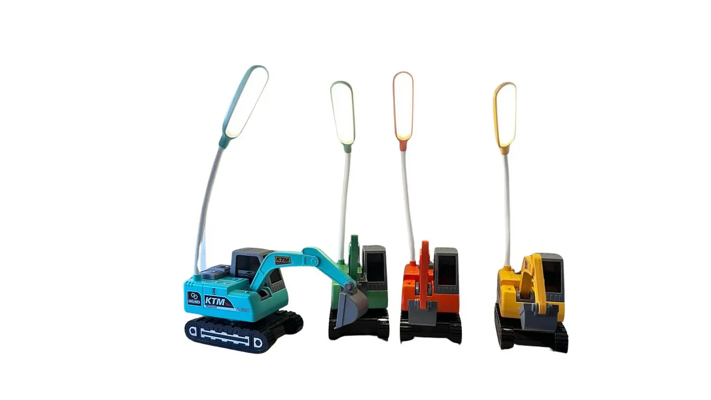 Lámpara LED Retroexcavadora USB Ajustable Infantil 2