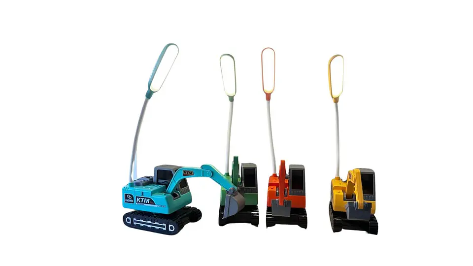 Lámpara LED Retroexcavadora USB Ajustable Infantil 2