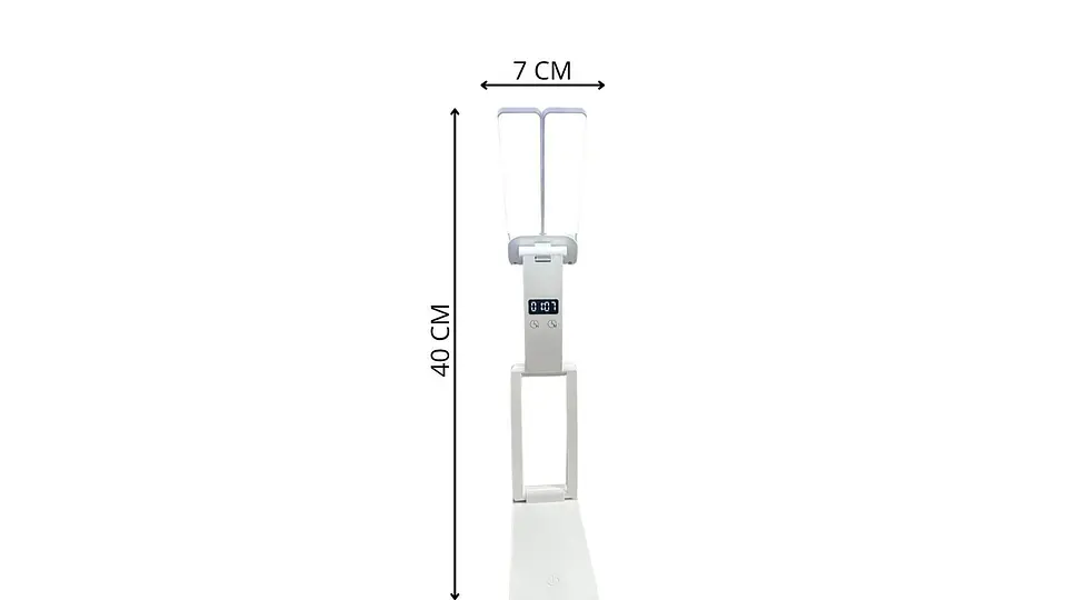 Lámpara LED Estudio Plegable Con Hora Digital USB 7