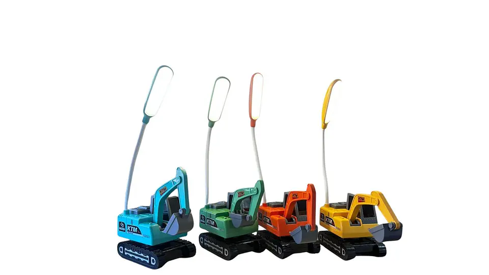Lámpara LED Retroexcavadora USB Ajustable Infantil 4