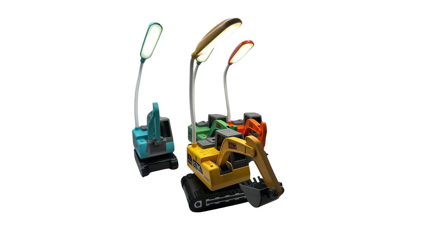 Lámpara LED Retroexcavadora USB Ajustable Infantil 6