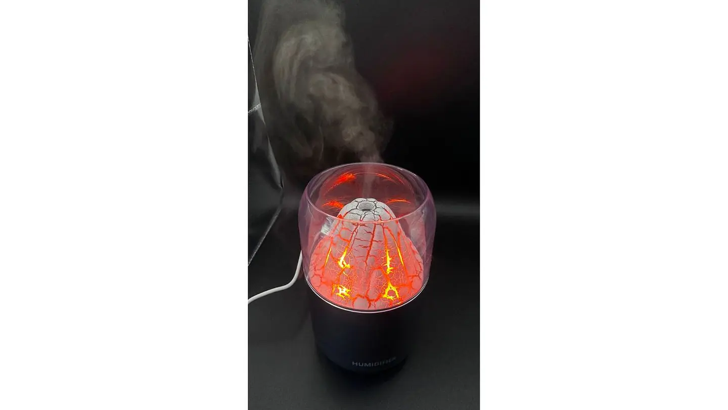 Humidificador Volcán LED USB Difusor Aromático Cute 1
