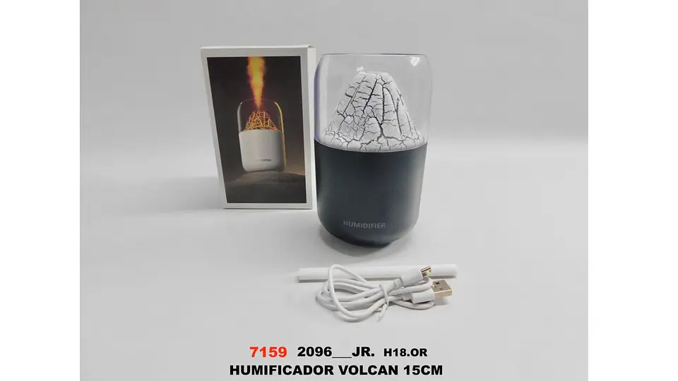 Humidificador Volcán LED USB Difusor Aromático Cute 3