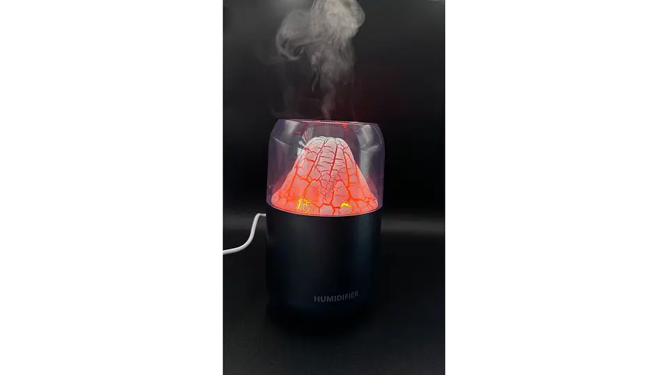 Humidificador Volcán LED USB Difusor Aromático Cute 7