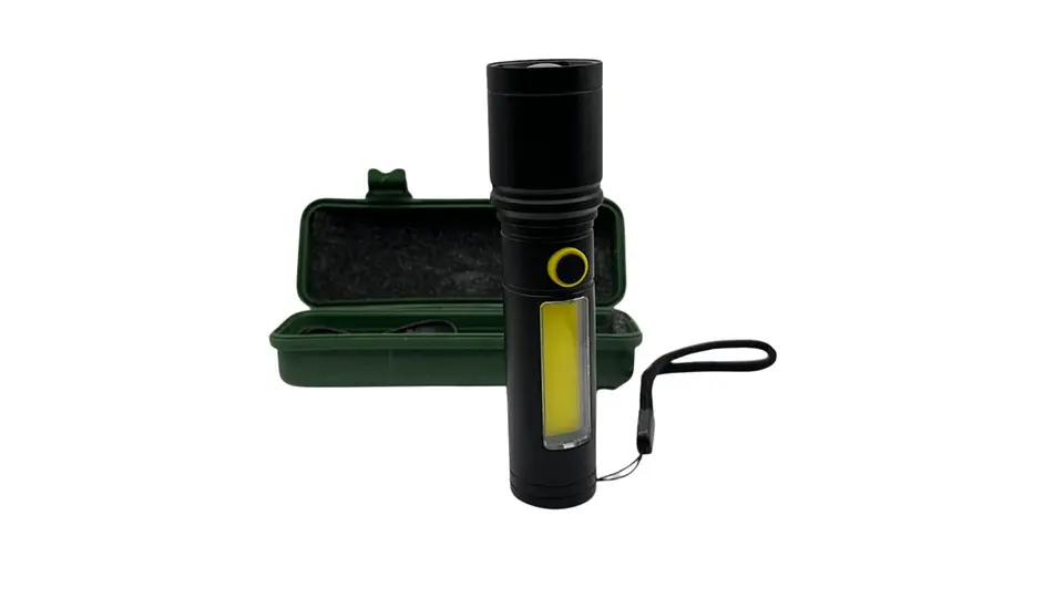 Linterna LED Recargable USB Con Estuche Protector 1