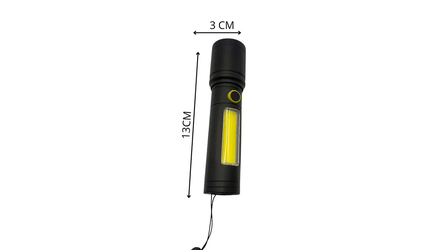 Linterna LED Recargable USB Con Estuche Protector 7