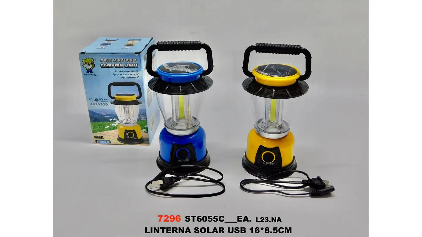 Linterna Solar Recargable USB Para Camping Y Emergencias 7