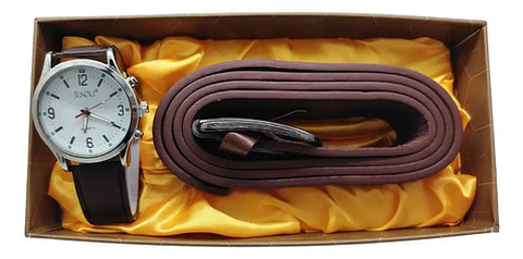 Billetera + Correa Kit Para Hombre Regalo Estuche 