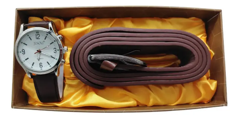 Billetera + Correa Kit Para Hombre Regalo Estuche  1