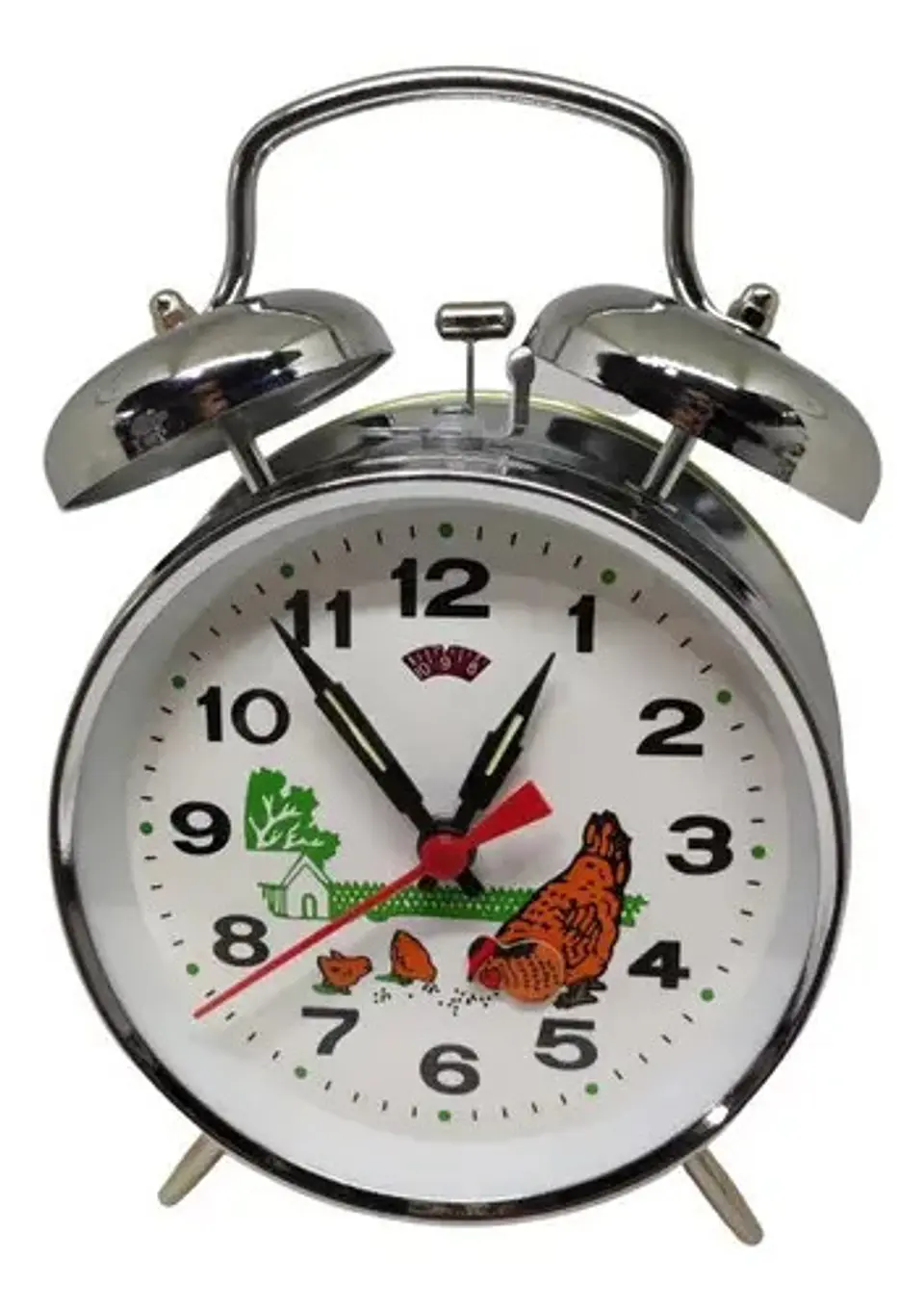 Reloj Despertador Tamaño 10 X 16 Cm Gallina Campanas  2
