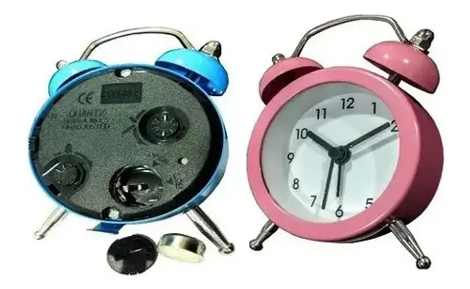 Reloj Despertador Campana Mini + Gratis Baterias! X1und 2