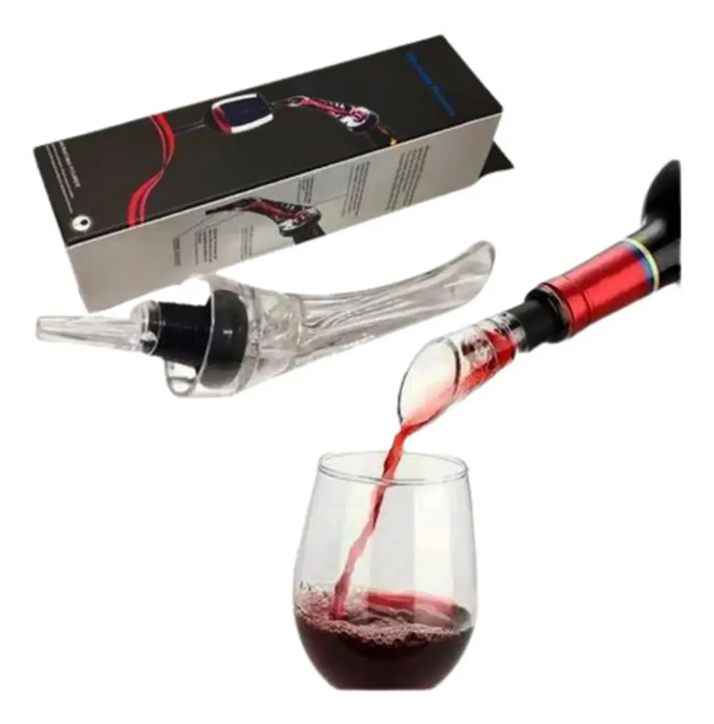 Servir Vino Tapón Vertedor Aireador Vino Decantador Somelier 1