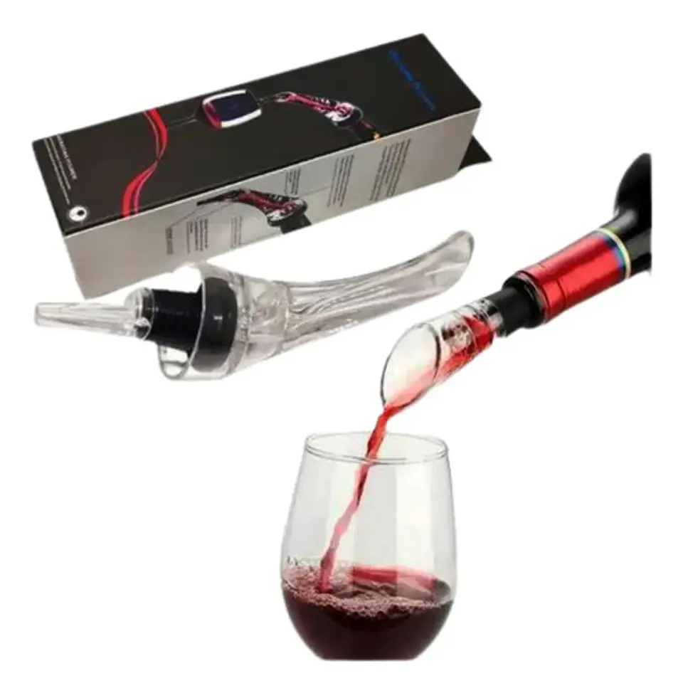 Servir Vino Tapón Vertedor Aireador Vino Decantador Somelier 1