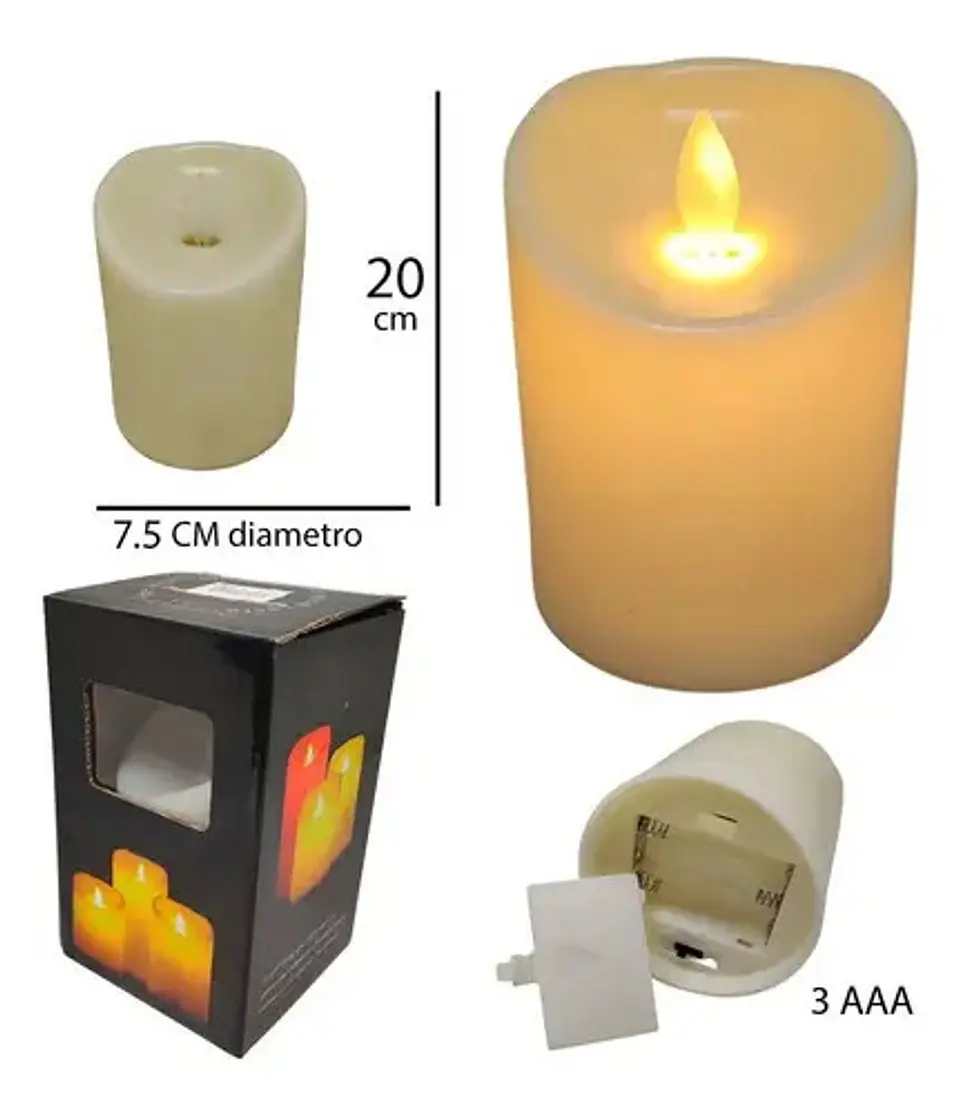 Velas Virgen Y Jesús Vela Eléctrica Led Luz Decoración Cm20 2