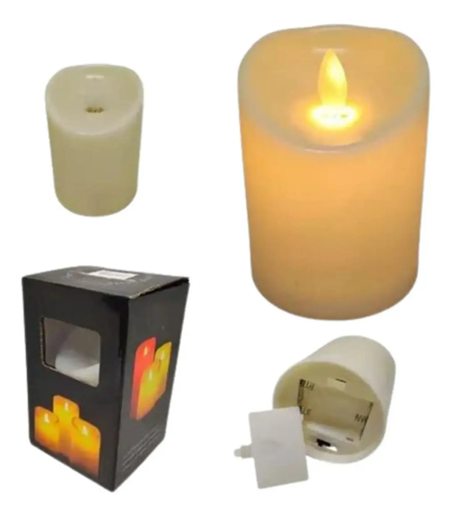 Velas Virgen Y Jesús Vela Eléctrica Led Luz Decoración Cm20 3