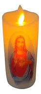 Vela Led Corazón De Jesús  Decorativa Movimiento Real - Miniatura 1
