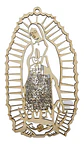 Virgen Guadalupe Dios Te Salve María Cuadro Oración Madera   - Miniatura 1