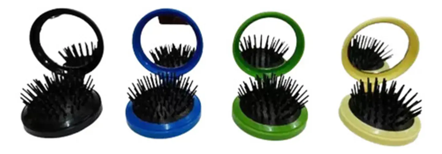 Peine Cepillo Con Espejo Belleza Portátil Travel 7