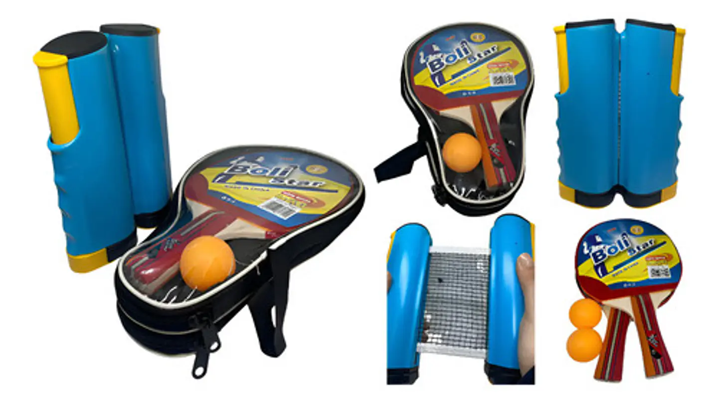 Ping Pong Raquetas Malla Adaptable + Raquetas Red Juguete  1