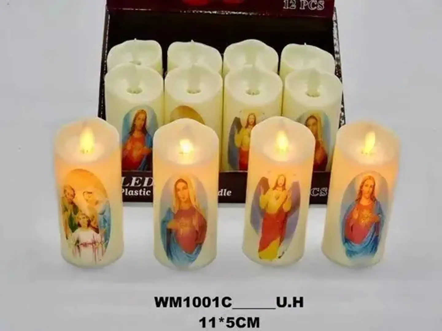 Vela Led Velas Virgen  Decorativa Movimiento Real 3