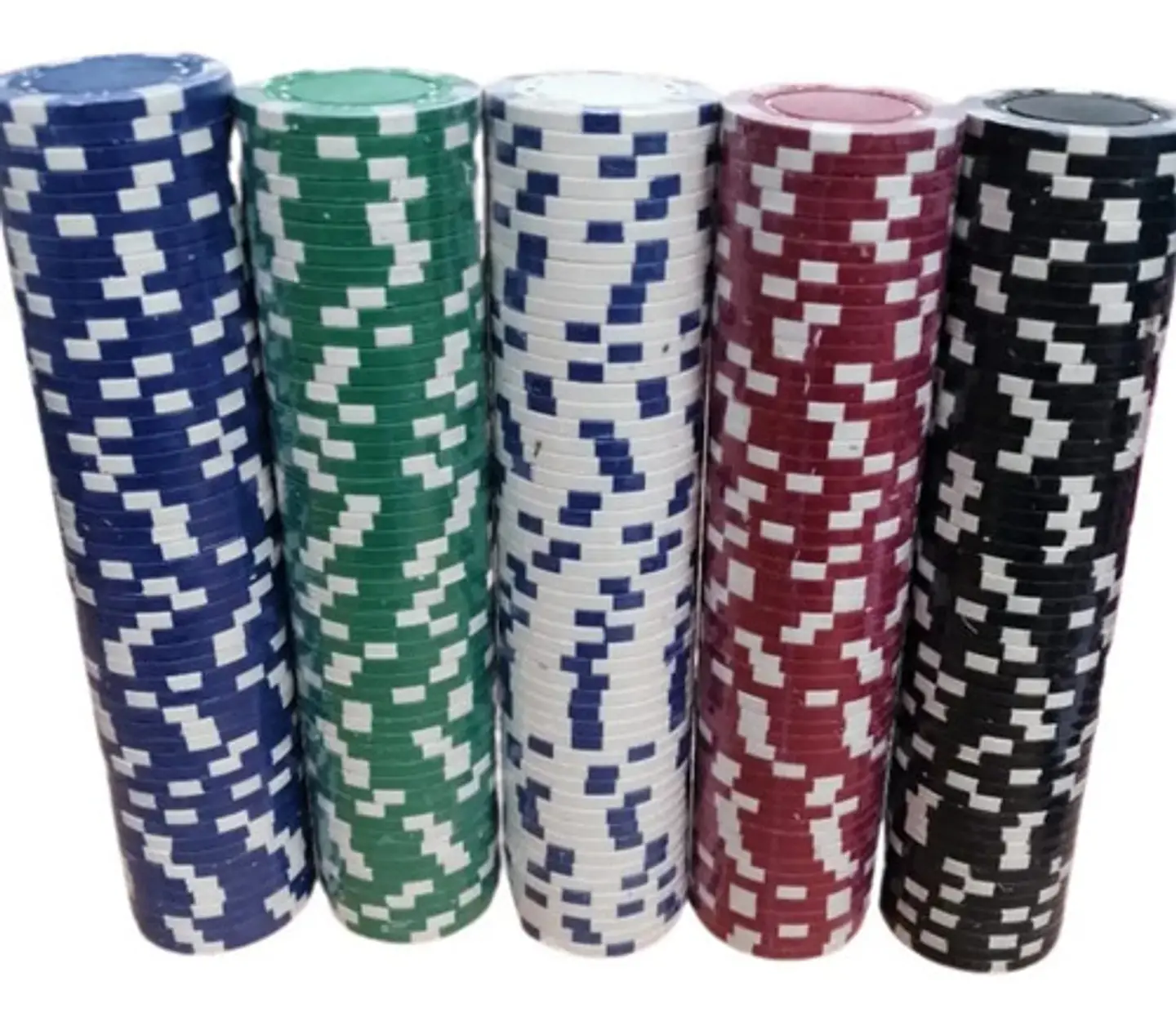 Paquete 5 Juegos Fichas Poker Casino Profesionales, 1