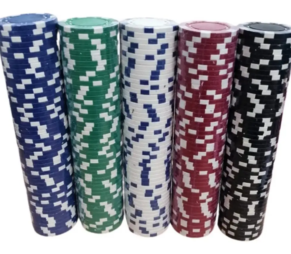 Paquete 5 Juegos Fichas Poker Casino Profesionales, 1