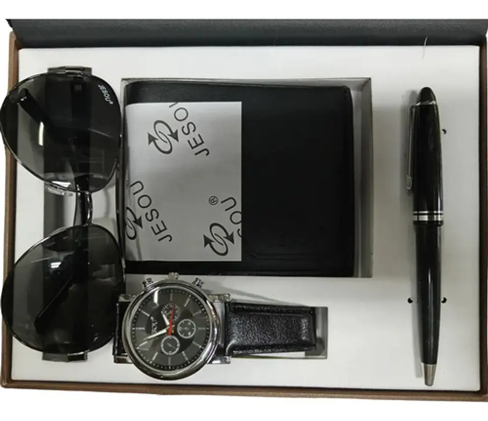 Estuche Lujo Hombre Reloj Billetera Gafas Esfero Regalo 1