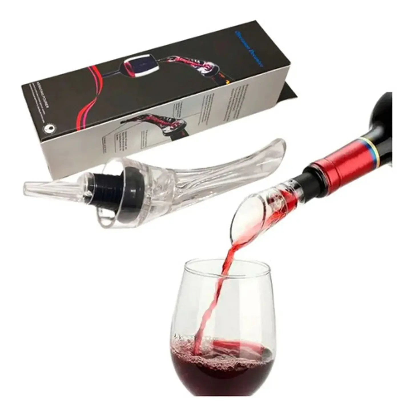 Descorchador Abre Latas Servir Vino Vertedor Vino  2